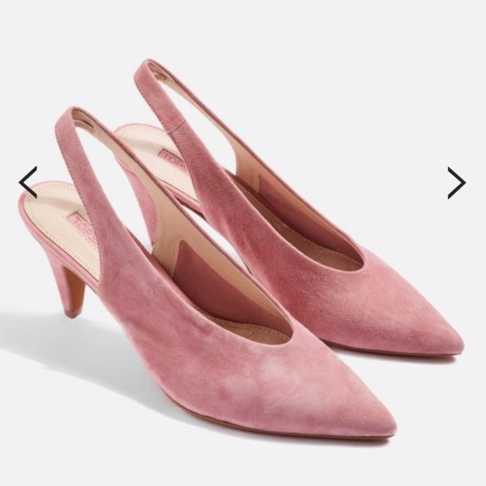 Topshop Jetset V-Cut Slingback Shoes Size US 7.5